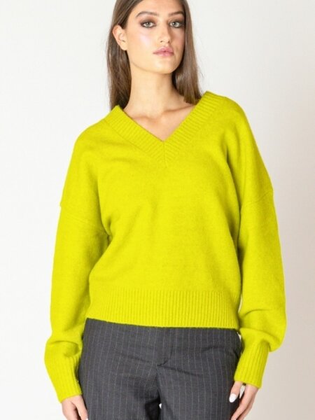 Black Tape Soft Rib Trim Sweater