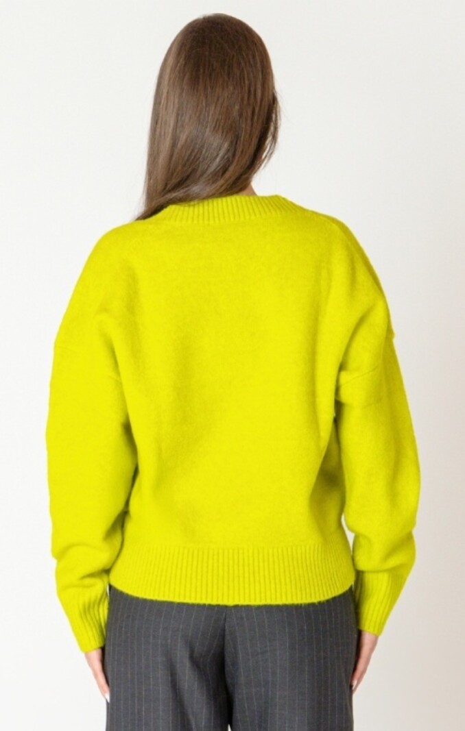 Black Tape Soft Rib Trim Sweater