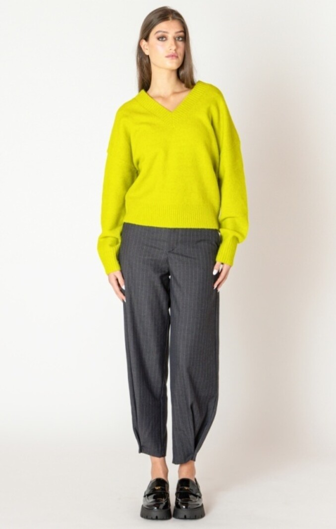 Black Tape Soft Rib Trim Sweater