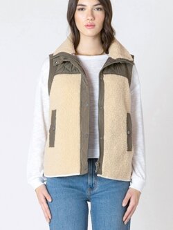 Dex Mixed Fabric Vest