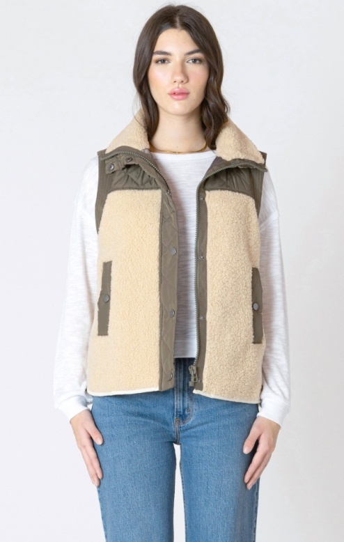 Dex Mixed Fabric Vest
