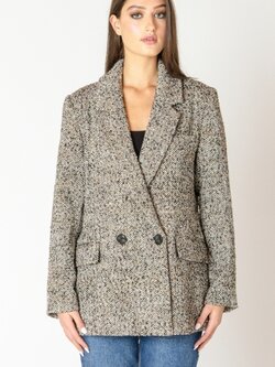 Black Tape Textured Longline Blazer