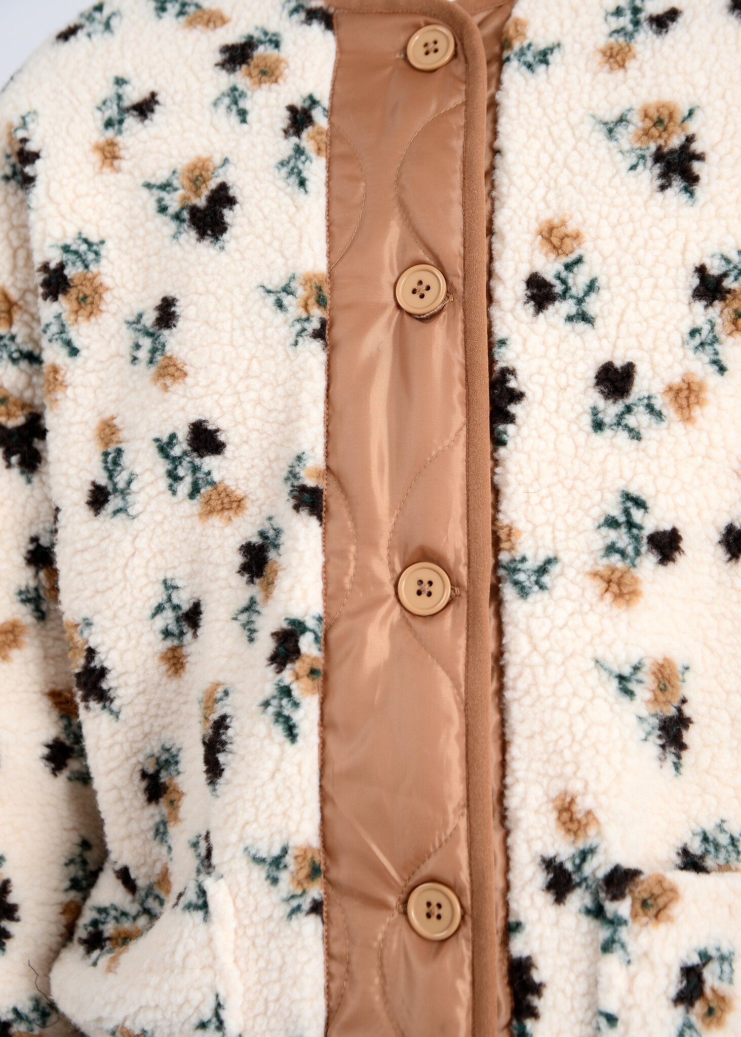 RD Style Sophia Sherpa Button Jacket