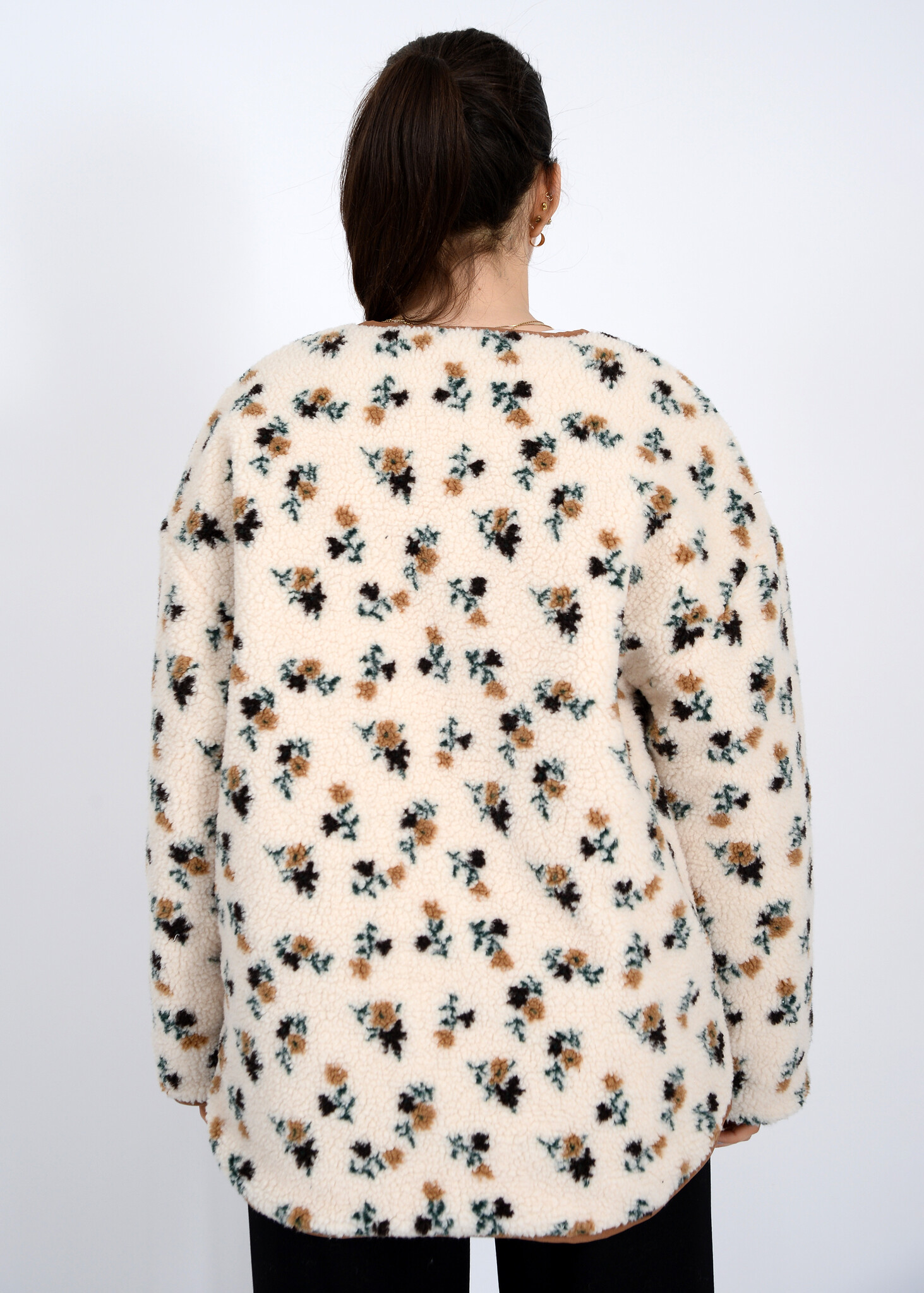 RD Style Sophia Sherpa Button Jacket