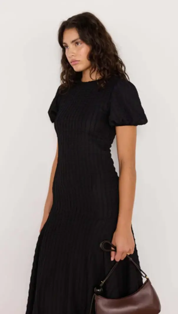 MinkPink Anais Drop Waist Midi Dress