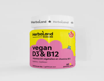 HerbaLand Vegan D3 & B12 Supplements 60ct