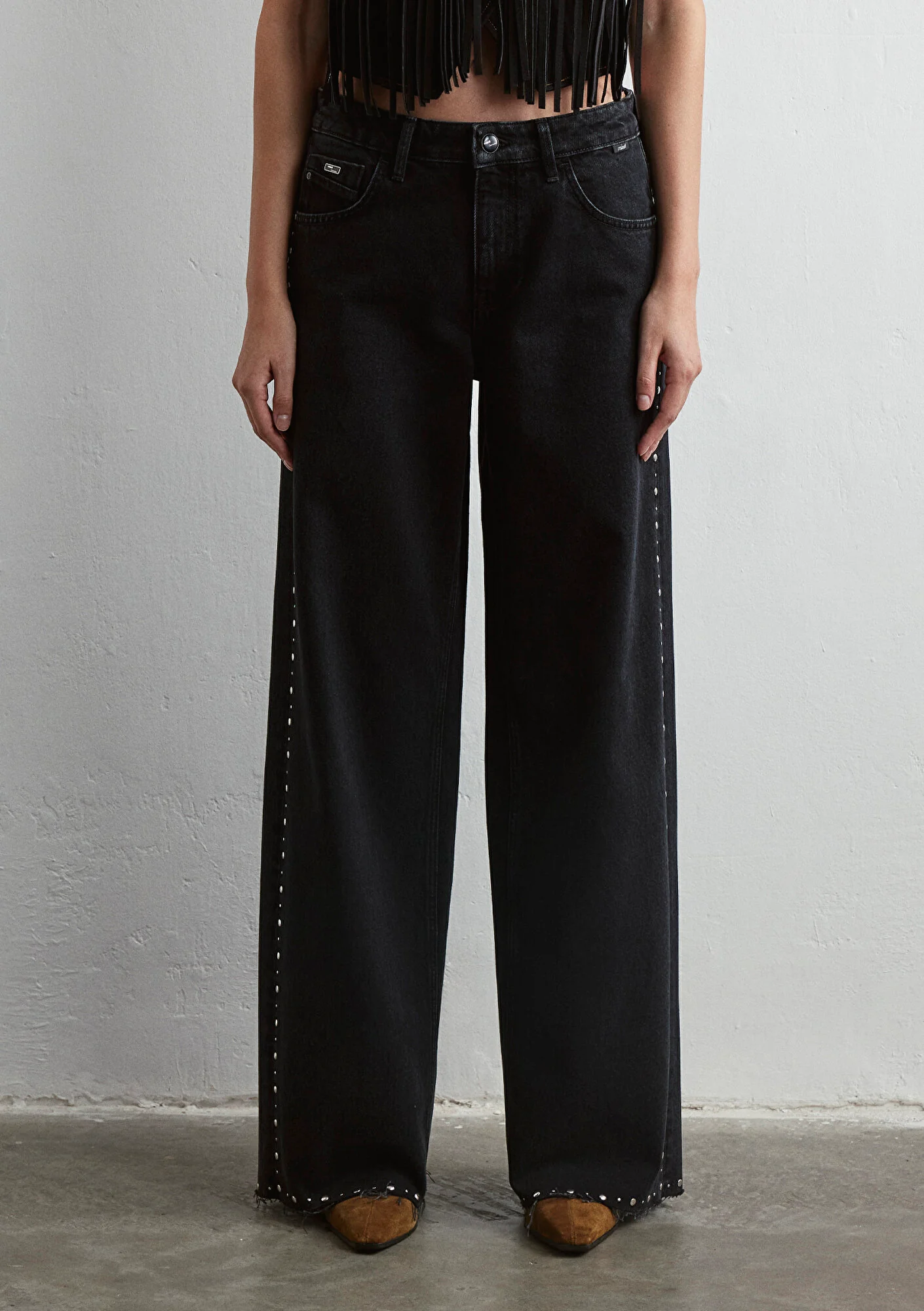 MAVI Rebecca Studded Wide Leg Jean