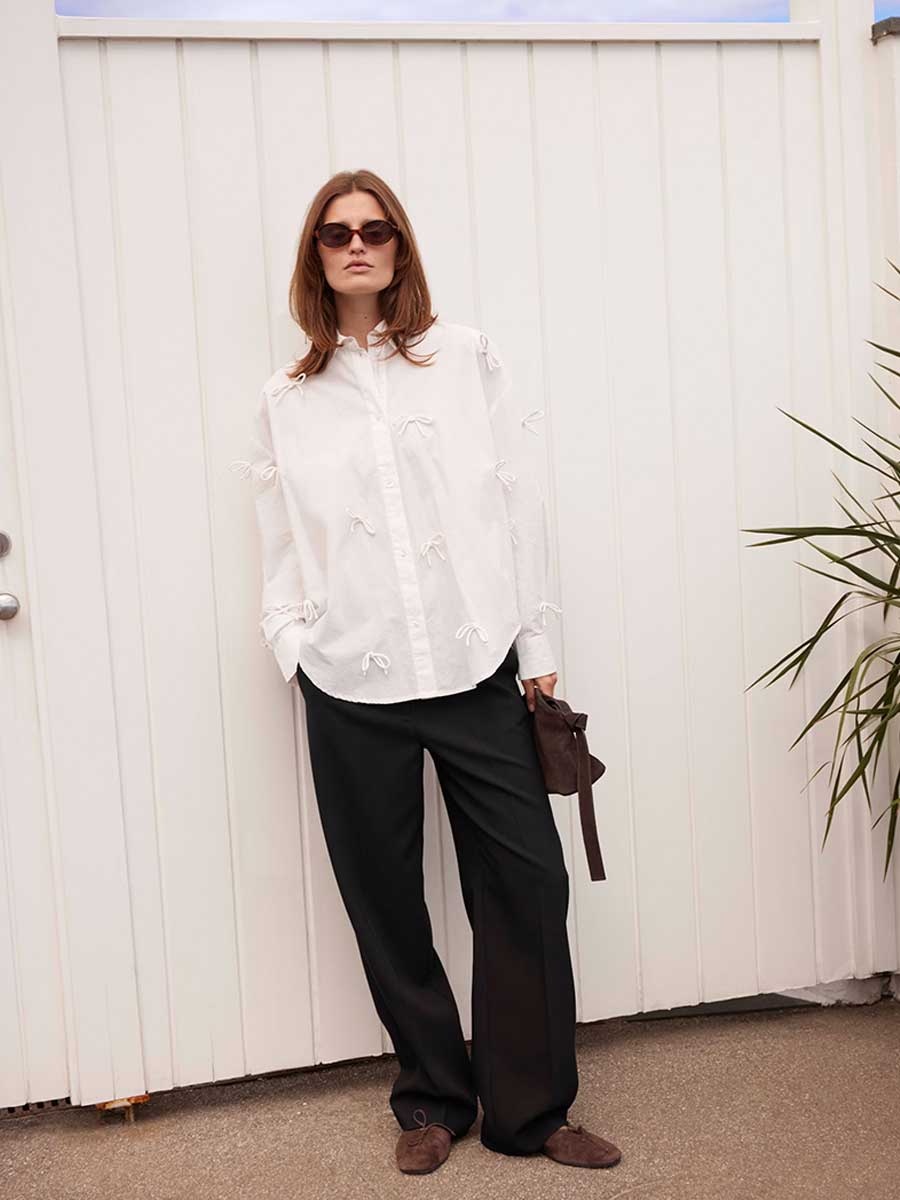 Soaked in Luxury Joa Bow Long Sleeve