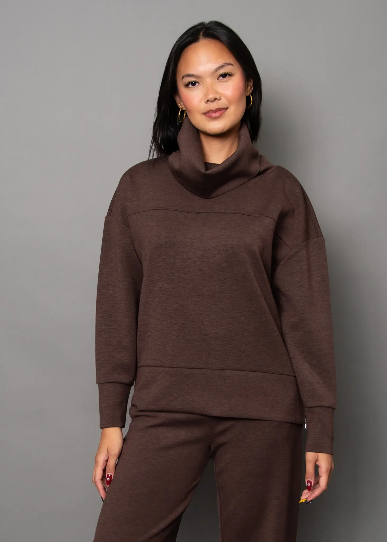 RD Style Fillana Foldover Collar Pullover