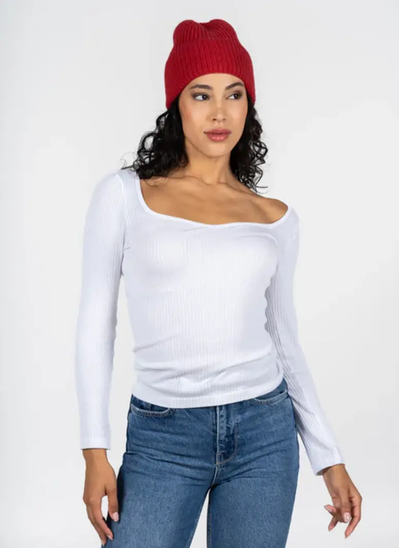 Cest Moi Ribbed Beanie Hat