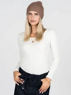 Cest Moi Fuzzy Ribbed Beanie Hat