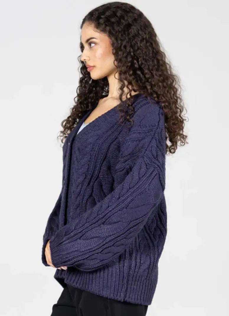 Cest Moi Chunky Cable Knit Cardigan
