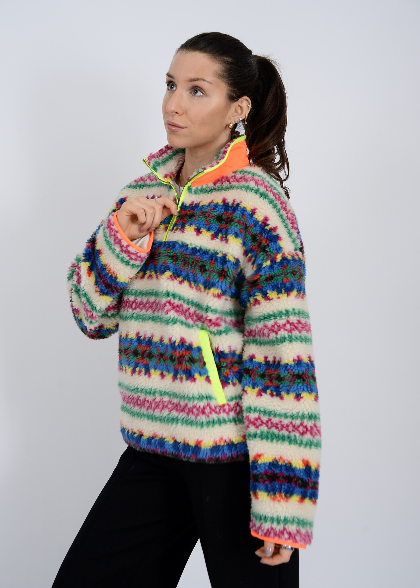 RD Style Lauren Sherpa 1/2 Snap Front