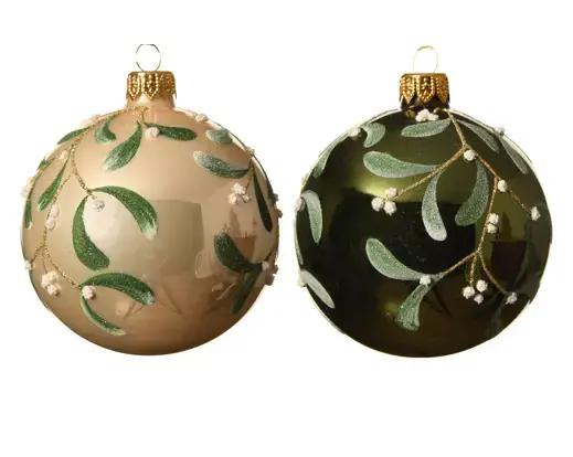 Mistletoe Glitter Bauble