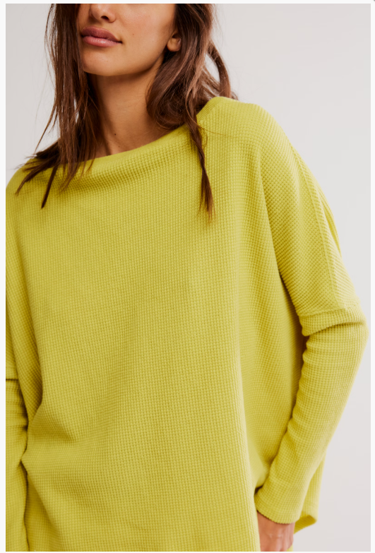 Free People Latte Blues Thermal Solid