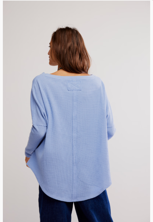 Free People Latte Blues Thermal Solid