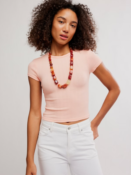 Free People Wait A Minute Baby Tee