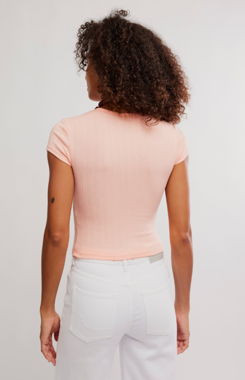 Free People Wait A Minute Baby Tee