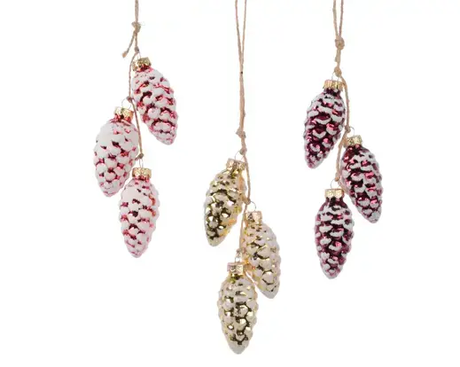 Pinecone Glass Ornament