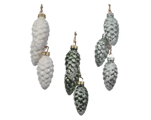 Pinecone Glass Ornament