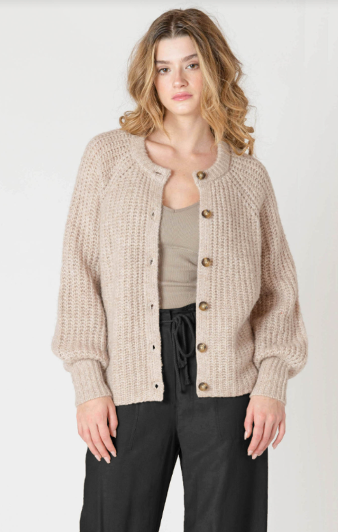Dex Crewneck Textured Cardigan