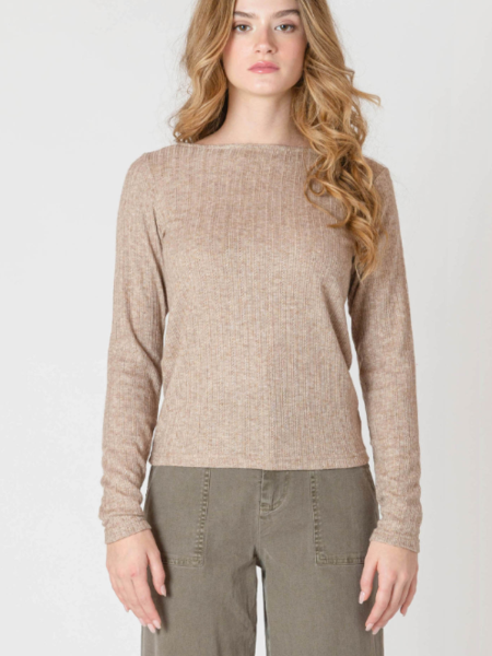 Dex Boatneck Textured Top