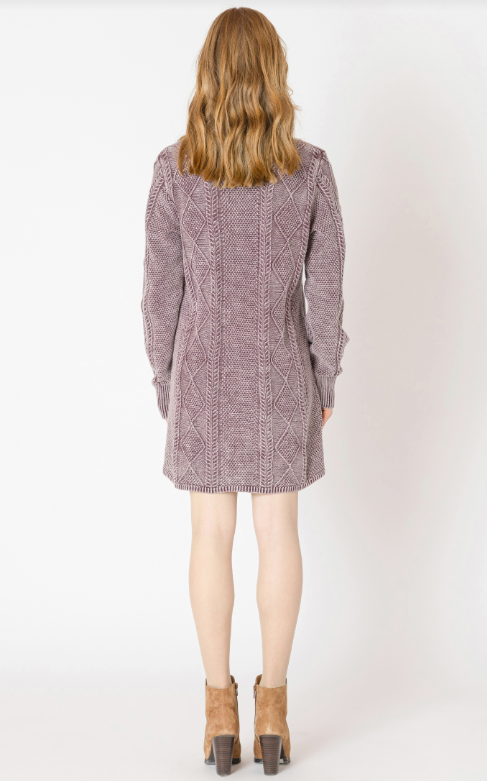 Dex Cable Mock Neck Sweater Dress