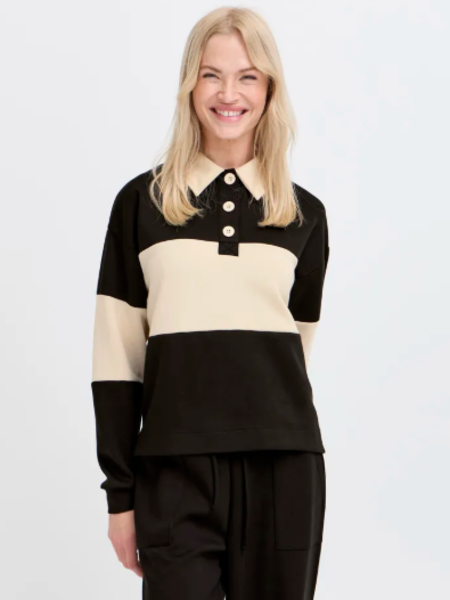 B.Young Pusti Contrast Polo Pullover