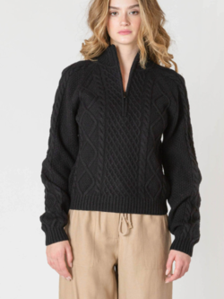 Dex Half Zip Cable Sweater