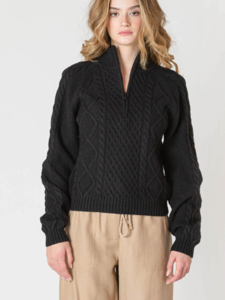 Dex Half Zip Cable Sweater