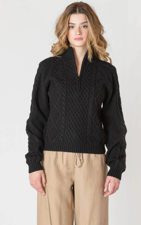 Dex Half Zip Cable Sweater
