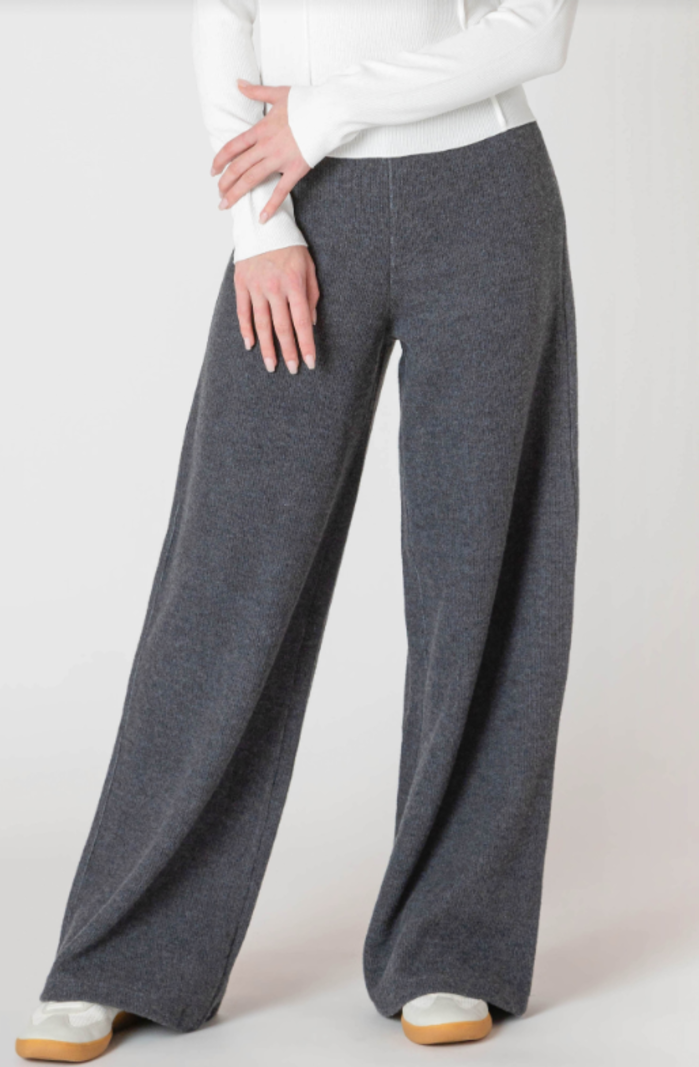 Dex Wide Leg Ribbed Pant
