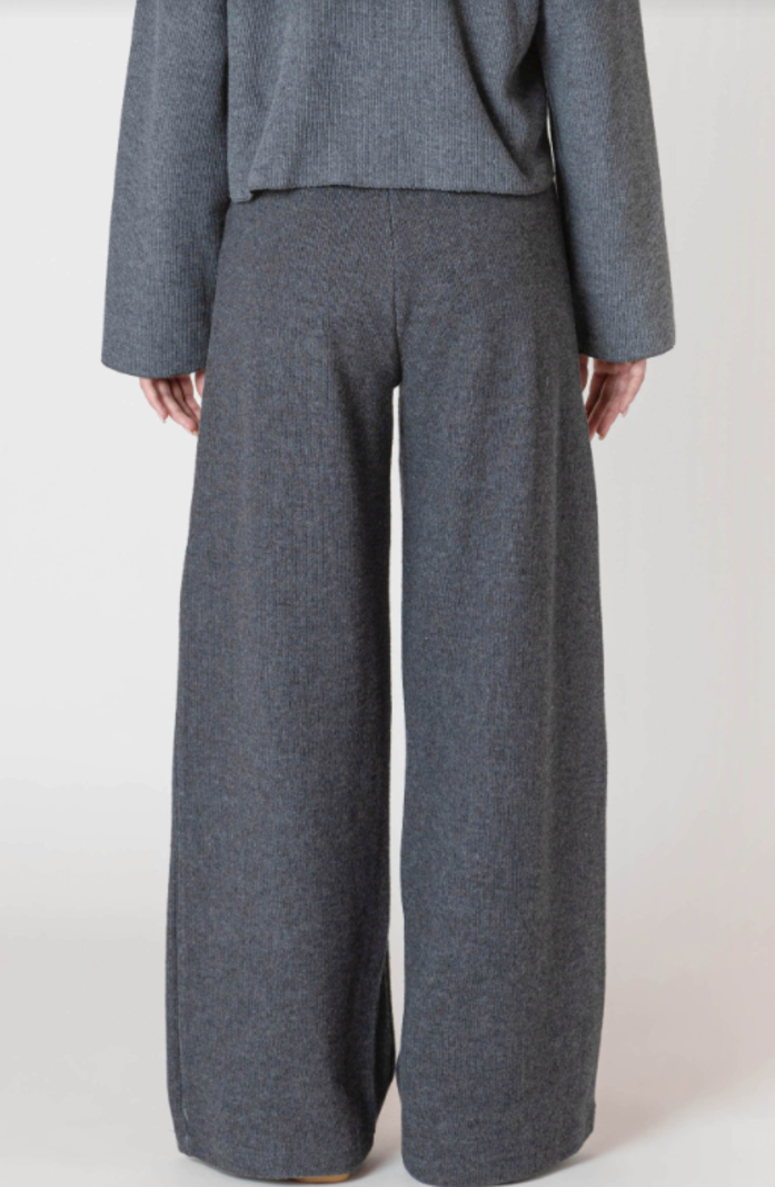 Dex Wide Leg Ribbed Pant