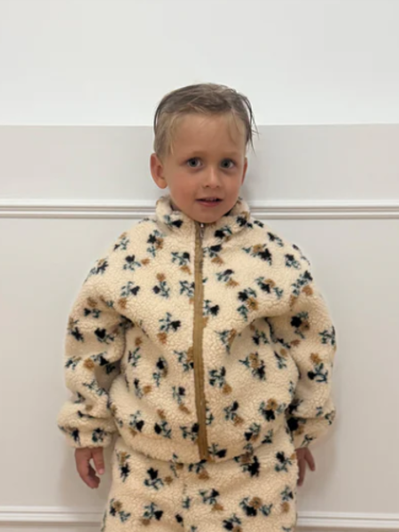 Brunette The Label Kids Floral Sherpa Jacket