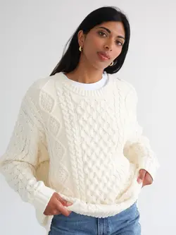 Brunette The Label Irish Cable Oversized Sweater