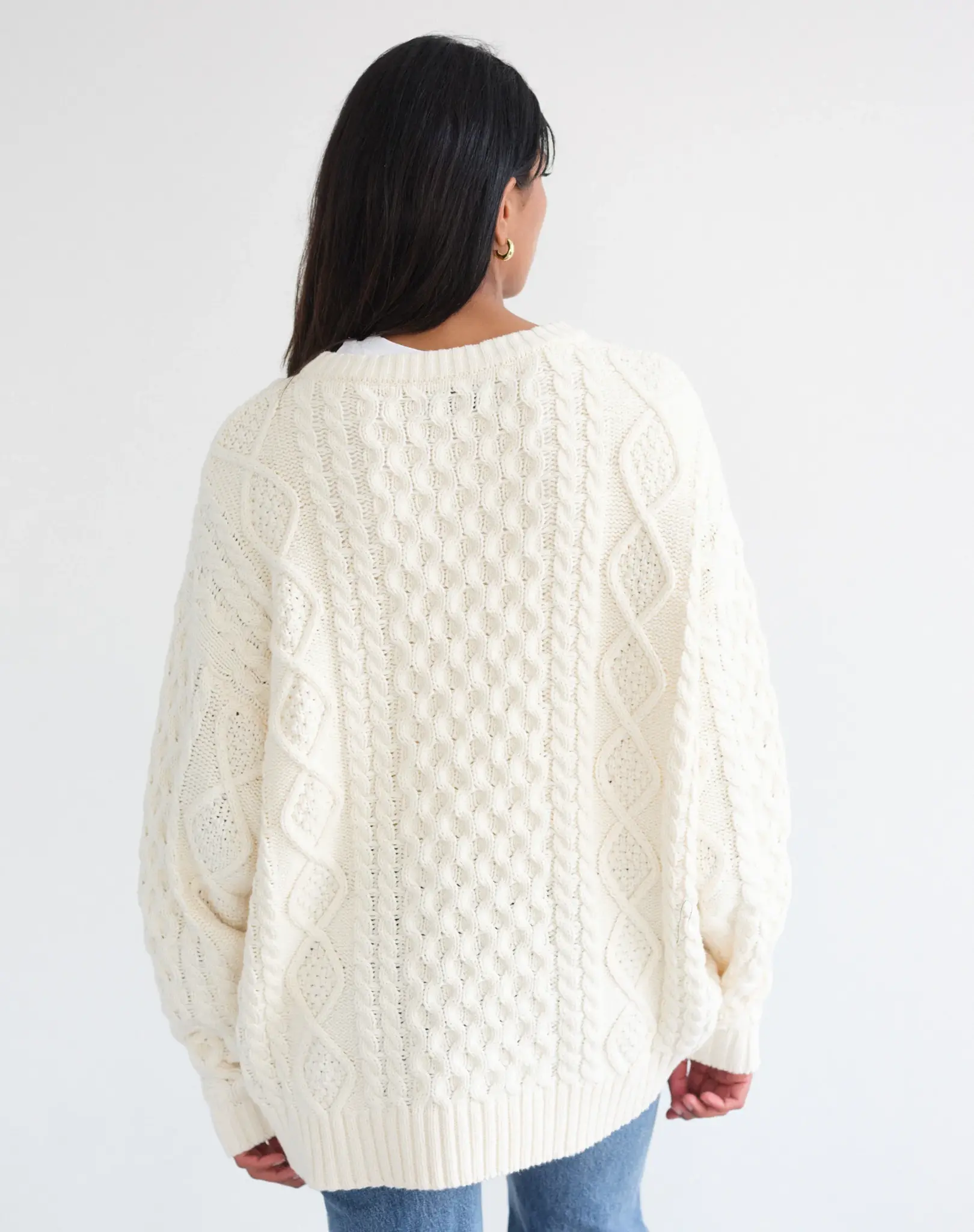 Brunette The Label Irish Cable Oversized Sweater