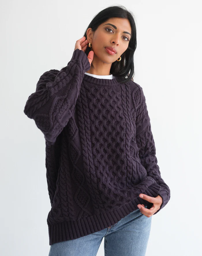 Brunette The Label Irish Cable Oversized Sweater