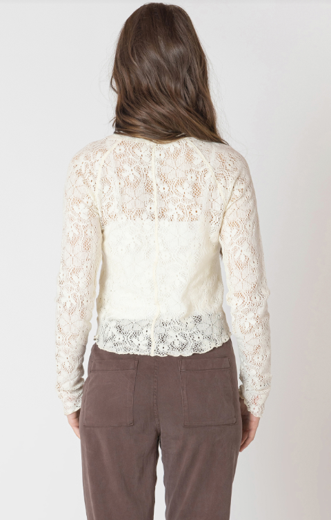 Dex Exposed Seam Lace Top
