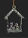 Holy Family Stable Glass Ornament 2.5"