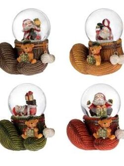 Santa on Mitten Waterglobe 2"