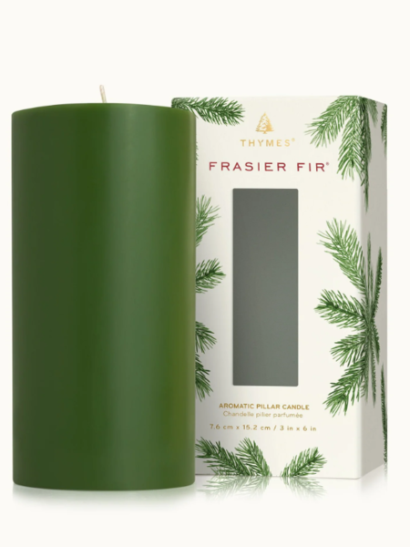 Thymes Frasier Fir Pillar Candle 3x6"