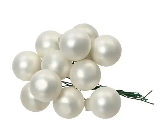 Baubles on Wire Winter White Matte
