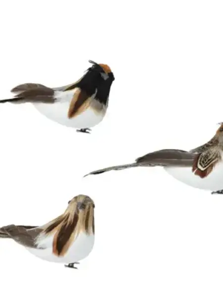 Foam Bird on Clip Natural Tone