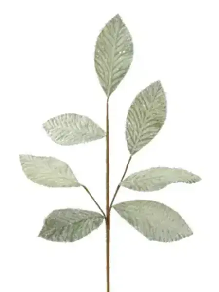 Frosted Leaf Green Spray 68cm