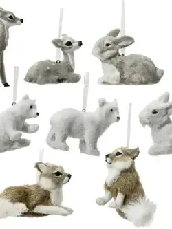 Furry Woodland Animal Ornament