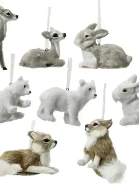 Furry Woodland Animal Ornament