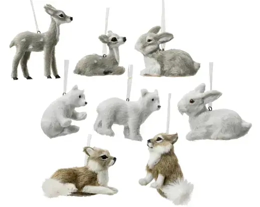 Furry Woodland Animal Ornament