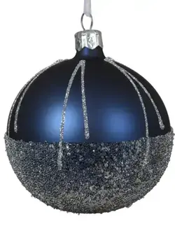 Glitter Bottom Bauble Night Blue