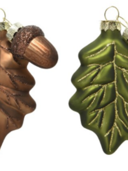 Glitter Leaf Pinecone Ornament