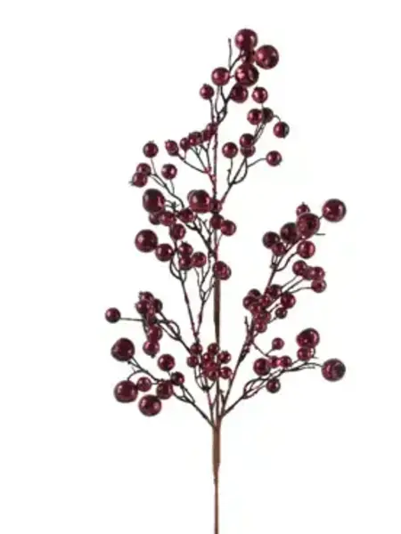 Glitter Red Berry Spray 68cm